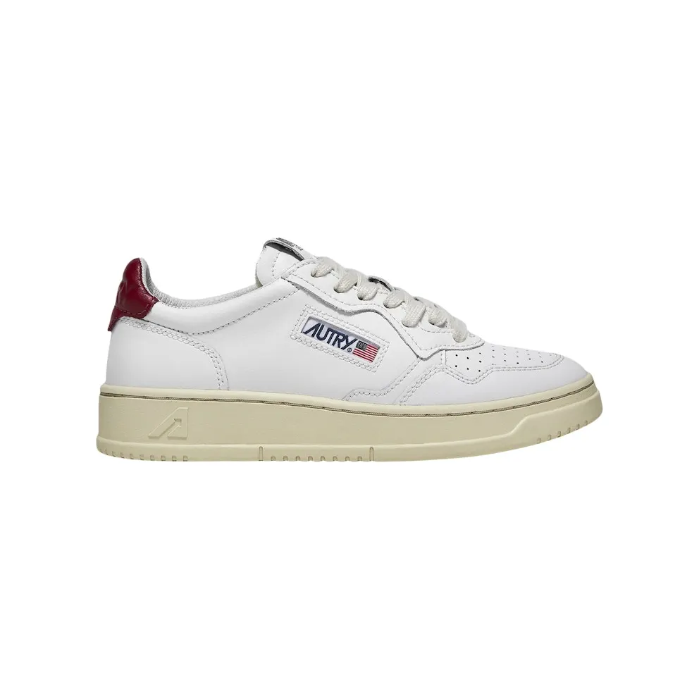 Autry Medalist Low Leather / Leather White / Amethyst (AULWLL43)