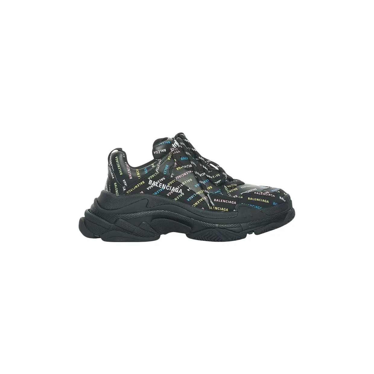 Balenciaga Triple S AllOver Logo Black Multicolor (536737W2FA81083)