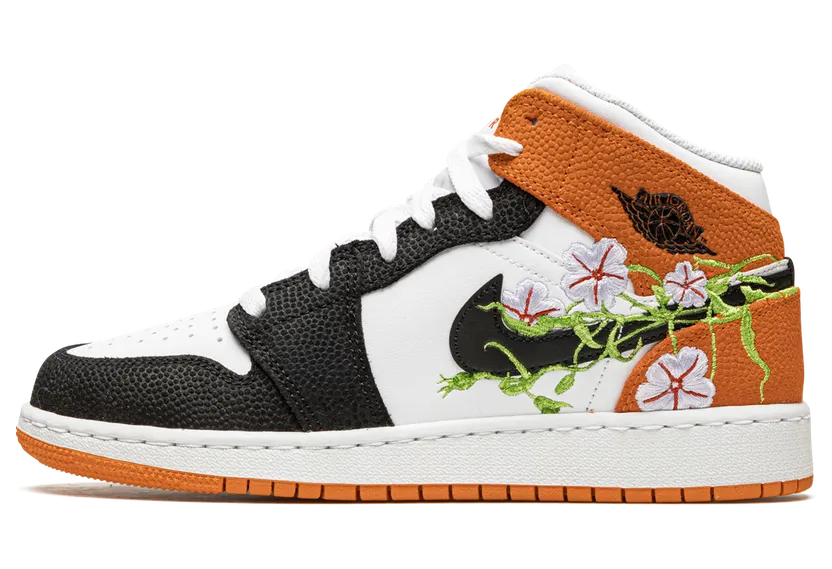 Air Jordan 1 Mid GS “Basketball Blossom” (DQ8390-100)