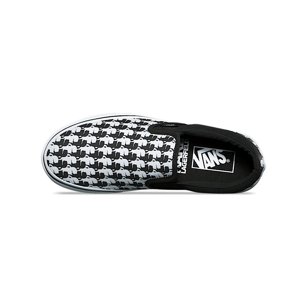Vans Classic Slip-On Karl Lagerfeld Black White Chain/Karl Quilt (VN0A38F7OEK)