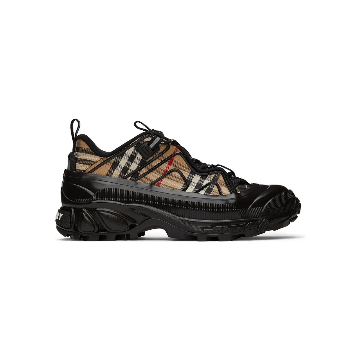 Burberry Black & Beige Arthur Check Sneakers (8056921)