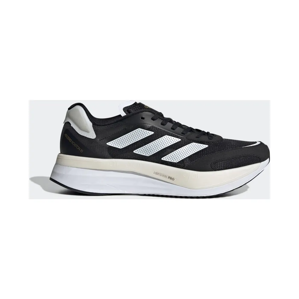 adidas Adizero Boston 10 Laufschuh Core Black / Cloud White / Gold Metallic (H67513)