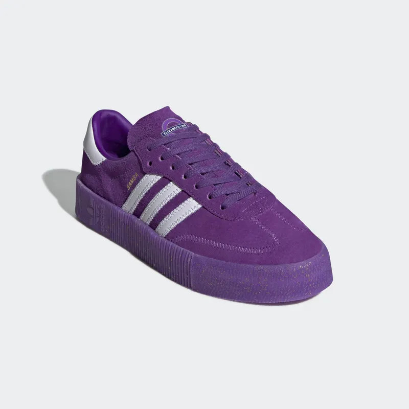 adidas Samba Rose TfL Elizabeth Line (W) Collegiate Purple/Footwear White/Gold Metallic (EE7275)