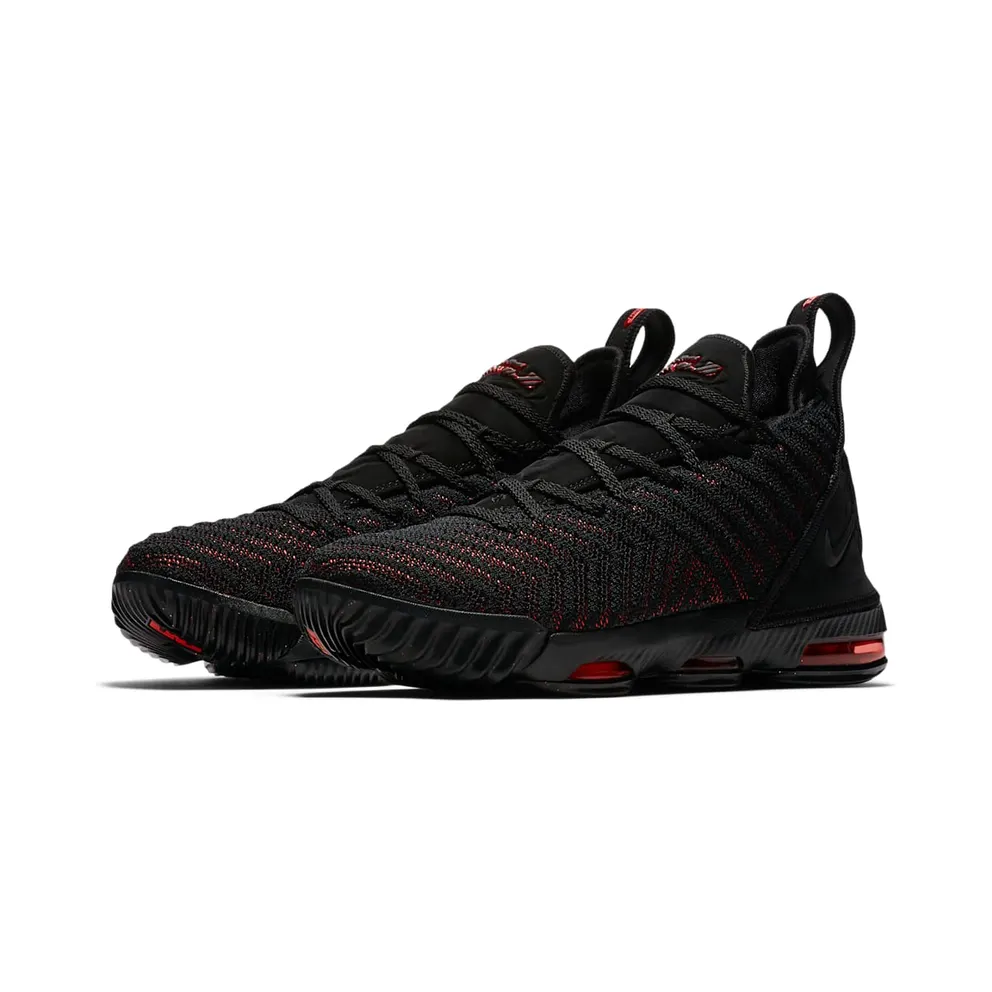 Nike LeBron 16 Fresh Bred (GS) Black/Black-University Red (AQ2465-002)