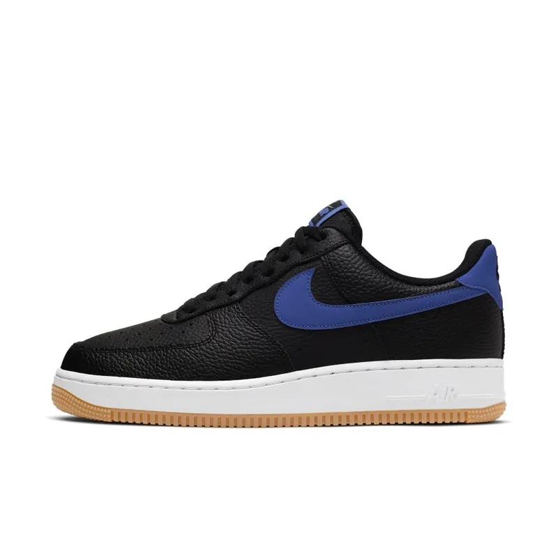 Nike Air Force 1 Low Black Royal Gum Black/White-Gum Medium Brown-Game Royal (CI0057-001)