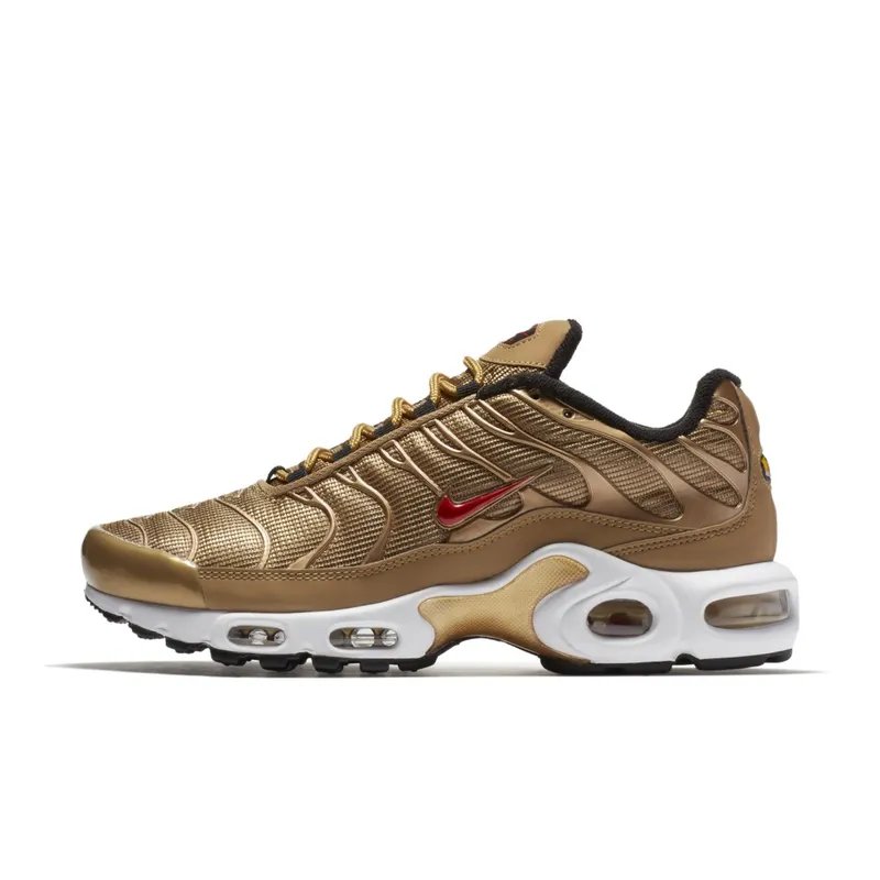 Nike  Air Max Plus Metallic Gold 2018 (W) Metallic Gold/Metallic Gold-University Red (887092-700)