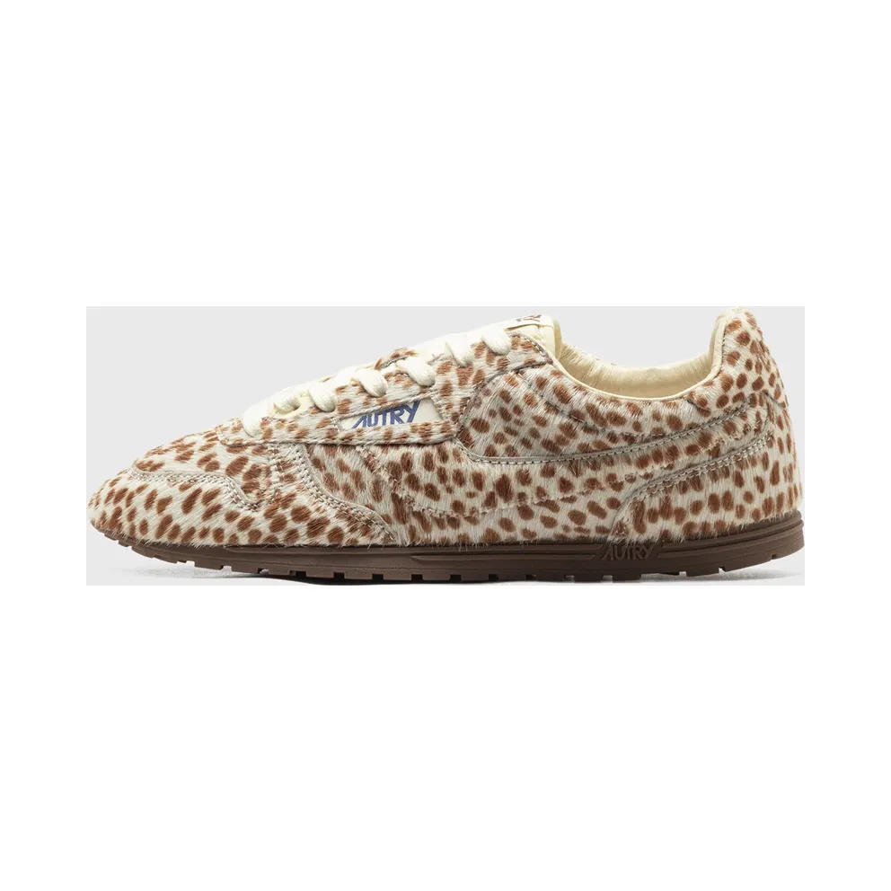 Autry Windspin Low Animal Print Pony Hair Ivory Brown