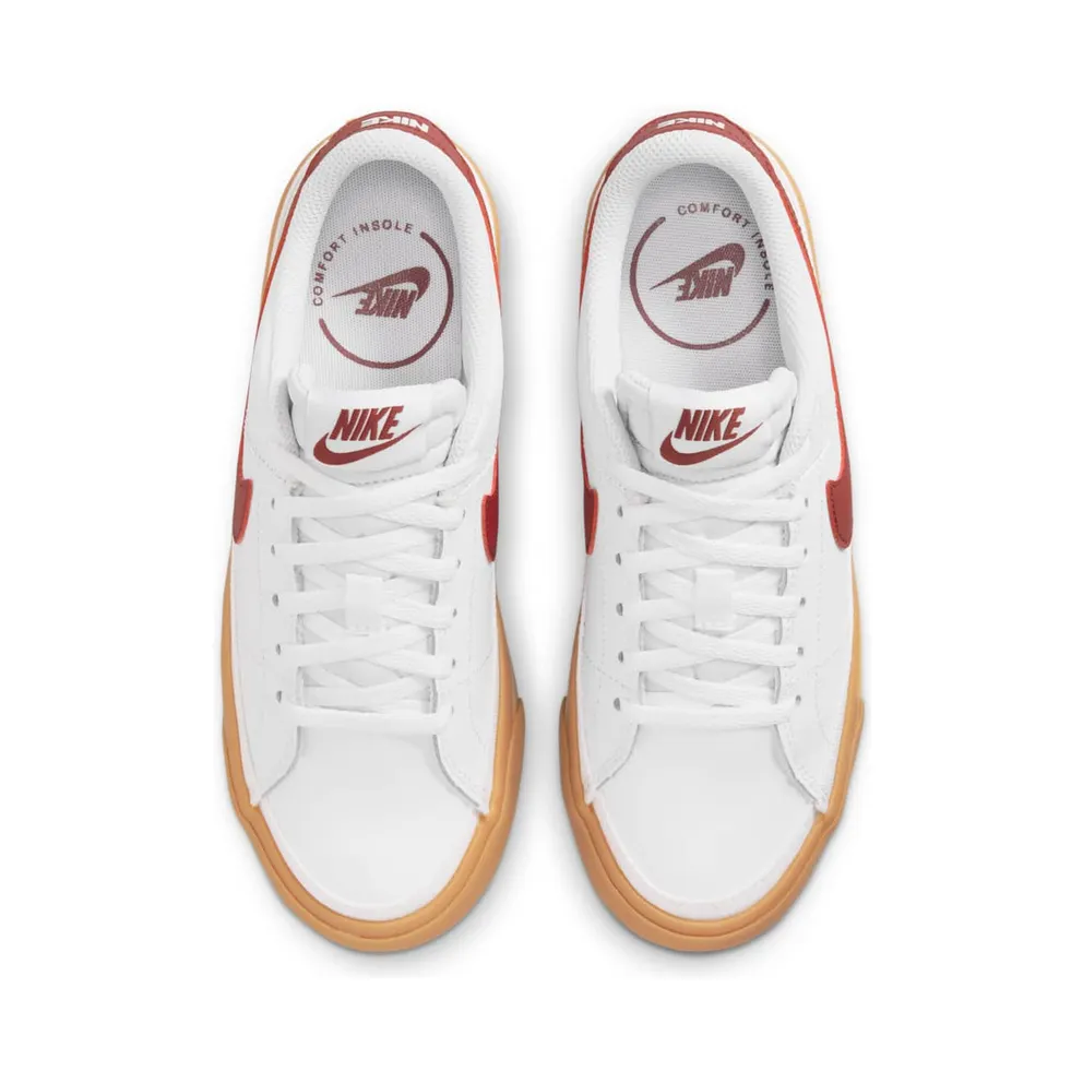 Nike Court Legacy White Gum Yellow Team Red (DA5380-132)