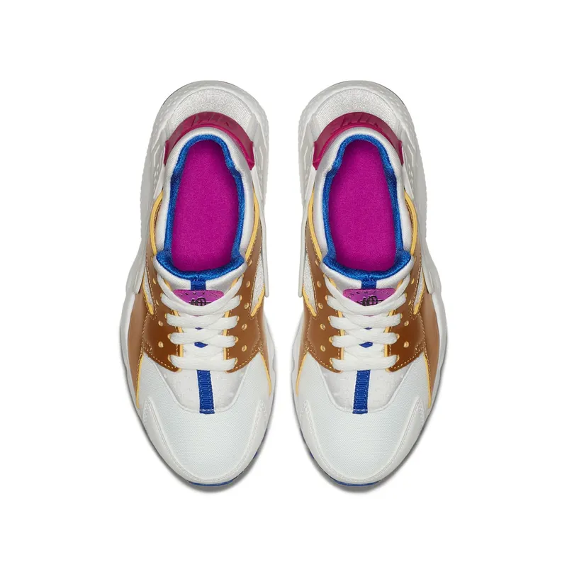 Nike Air Huarache Run Peanut Butter & Jelly (GS) White/Metallic Gold-Racer Blue (654280-109)