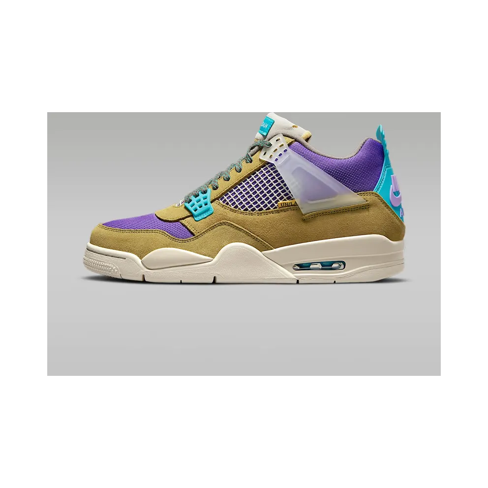 Air Jordan x Union 4 Desert Moss (2021) – “Desert Moss / Turquoise Blue / Dark Iris” (DJ5718-300)