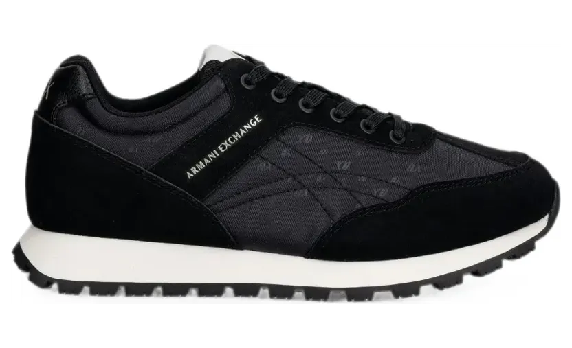 Armani Exchange Sneakers mit Monogramm-Print – Schwarz (XW003128AF2)