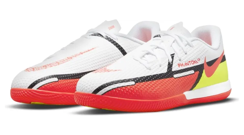Nike Jr. Phantom GT2 Academy IC Fußballschuh für Hallen- und Hartplätze für jüngere/ältere Weiß (DC0816-167)