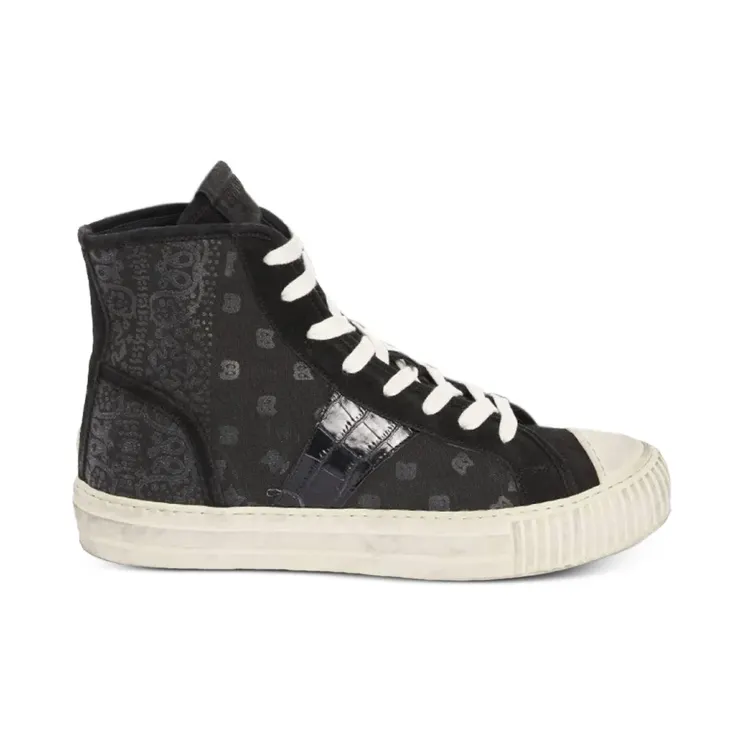 Rhude met paisley-print en krokodillen-reliëf “Black” (RHFW23FO06452372)