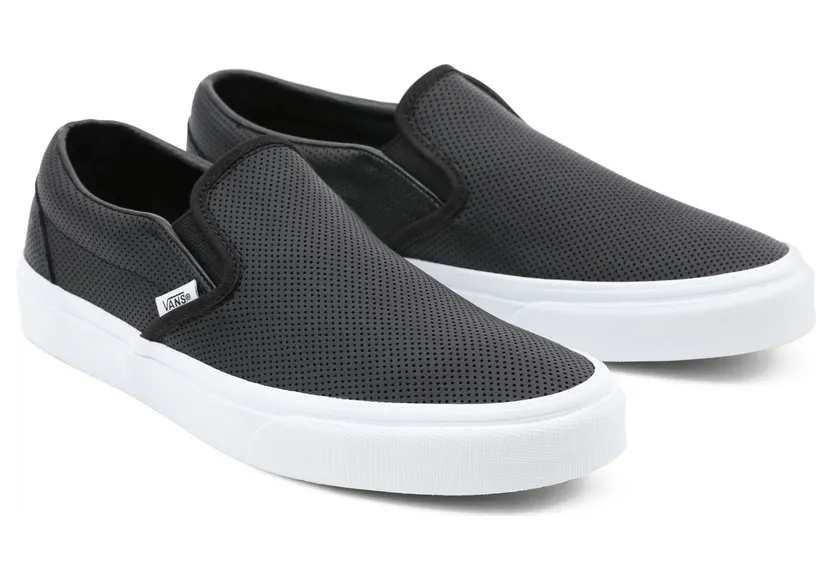 VANS Geperforeerde Leren Classic Slip-on Schoenen Zwart (VN000XG8DJ6)