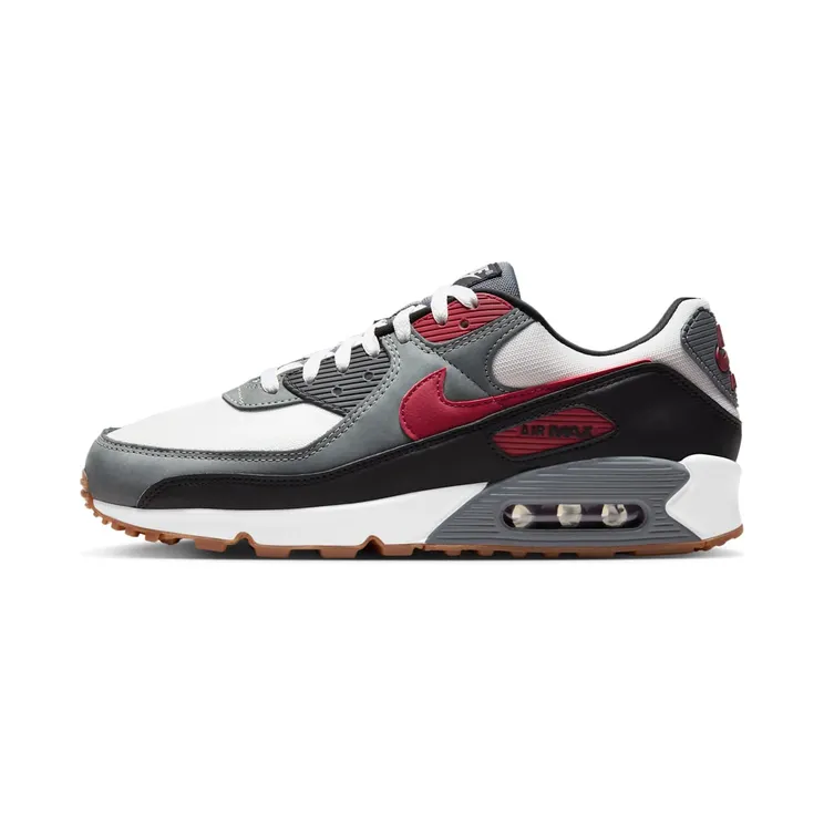 Nike Air Max 90 “White / Cool Grey / Black / Team Red” (FB9658-100)