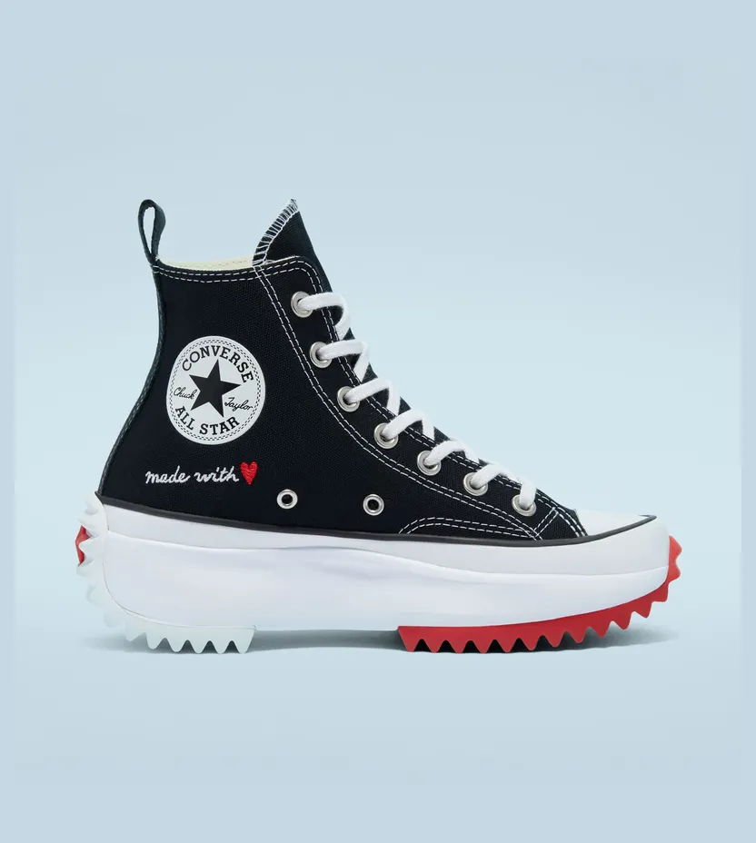 Converse Valentine’s Day Run Star Hike High Top Black/white/university Red (171120C)