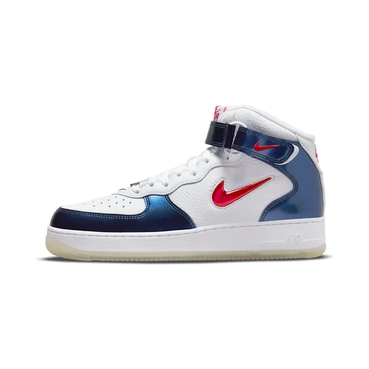 Nike Air Force 1 Mid Independence Day – Metallic Blue “White / Midnight Navy / University Red” (DH5623-101)