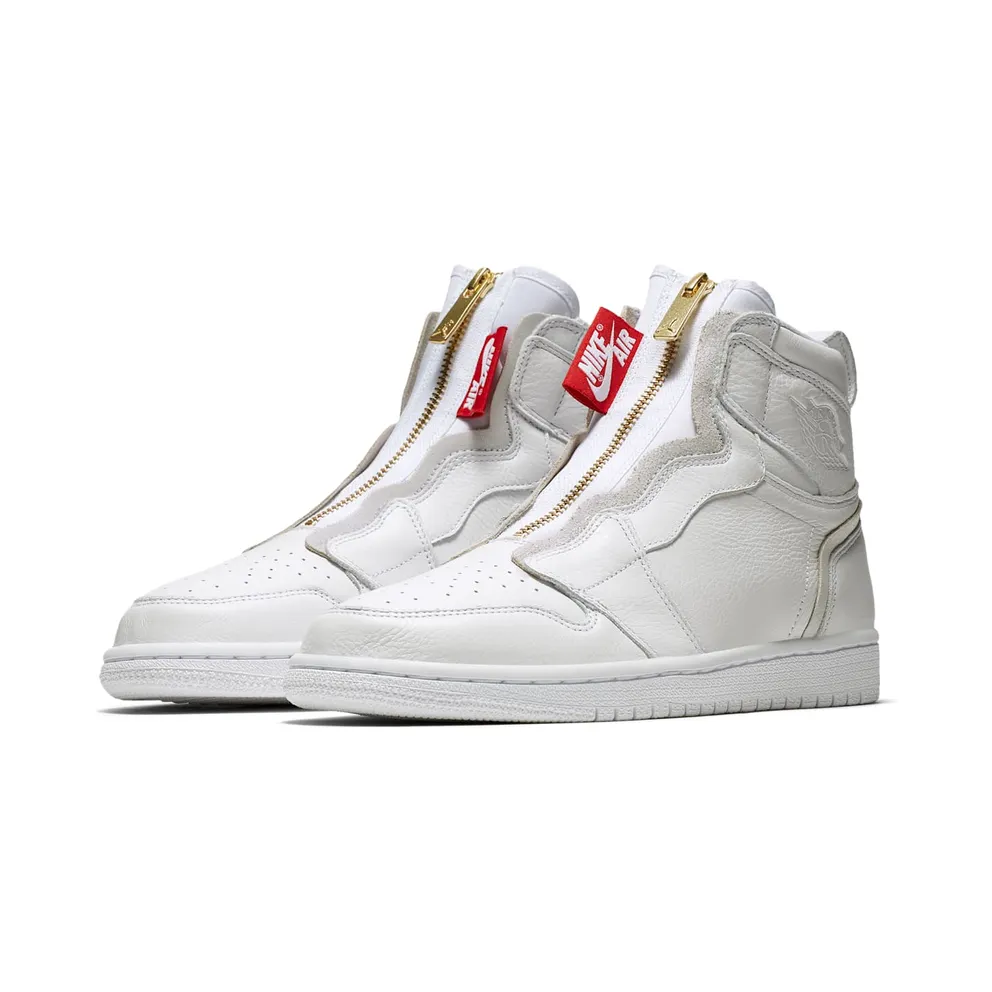 Jordan 1 Retro High Zip White (W) White/White-University Red (AQ3742-116)