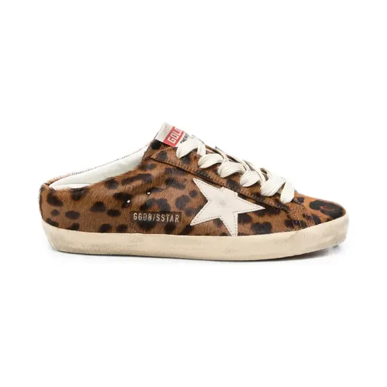 Golden Goose Super-Star met luipaardprint “Brown” (GWF00110F008679)