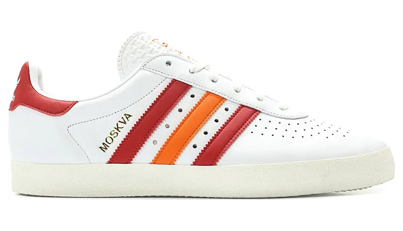 adidas 350 White Scarlet Orange