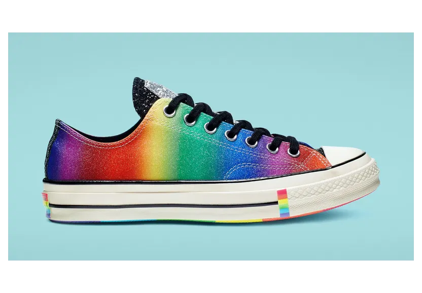 Converse Chuck 70 Low ‘Pride Shimmering Rainbow’ Black/Egret/Multi (165714C)