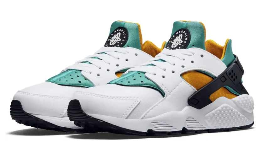 Nike Air Huarache White Turquoise Gold