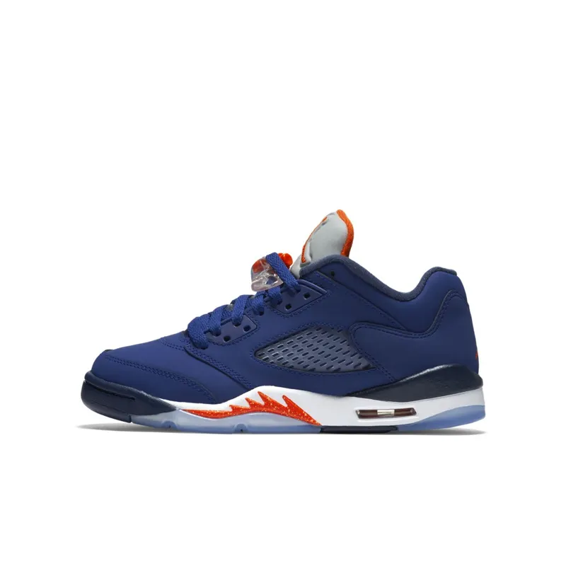 Jordan 5 Retro Low Knicks (GS) Deep Royal Blue/Team Orange-Midnight Navy-White (314338-417)