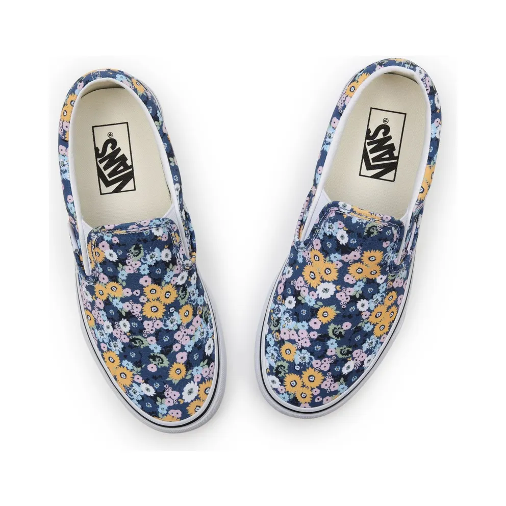 VANS Floral Classic Slip-on Shoes Blue (VN000XG8AS2)