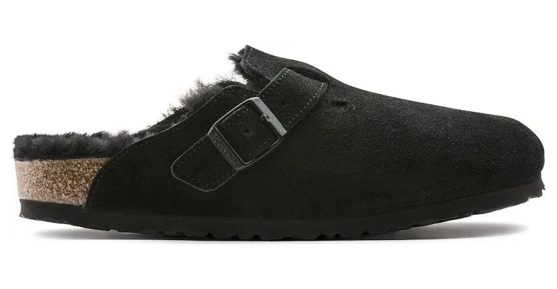 Birkenstock Boston Shearling Suede Black