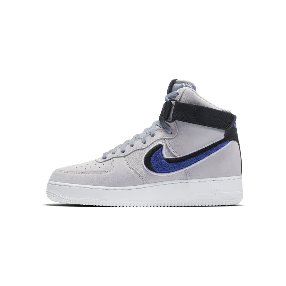 Nike Air Force 1 High Chenille Swoosh Wolf Grey Wolf Grey/Game Royal-Black-White (806403-015)