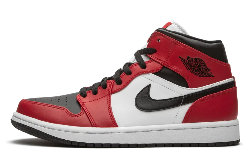 Air Jordan 1 Mid Chicago Black Toe (554724-069)