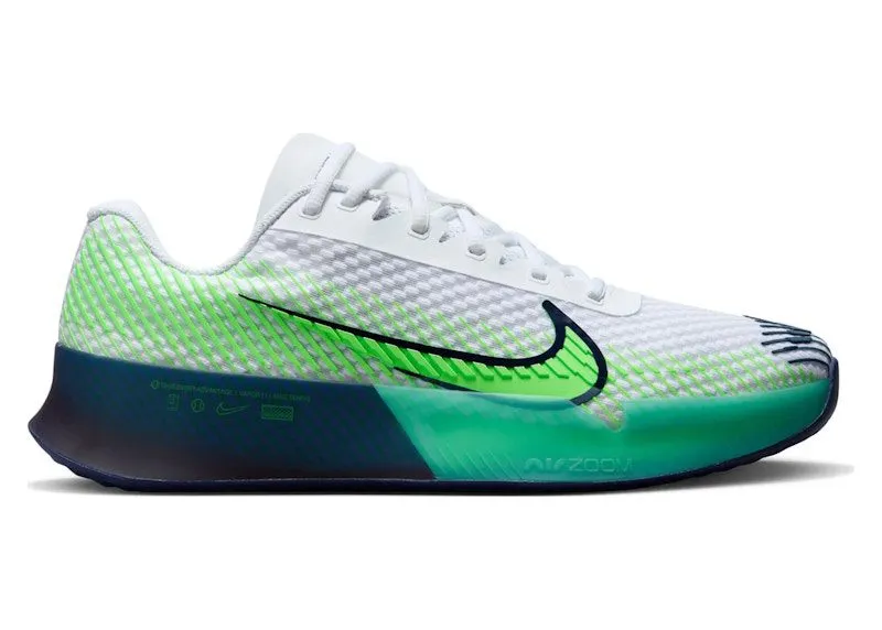 Nike Zoom Vapor 11 HC White Green Strike Navy (DR6966-103)