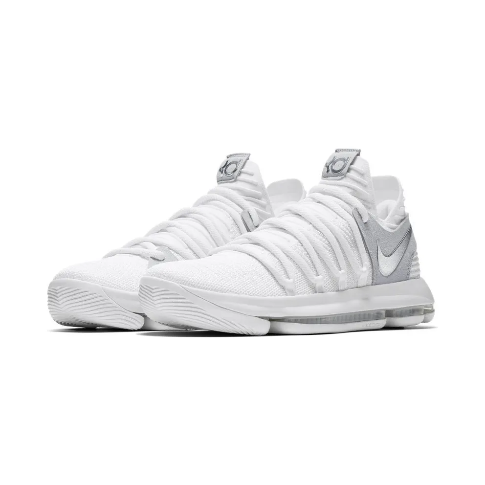Nike KD 10 Still KD White/Metallic Silver-Pure Platinum (897815-100)