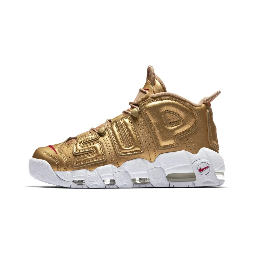 Nike Air More Uptempo Supreme “Suptempo” Gold Metallic Gold/White (902290-700)