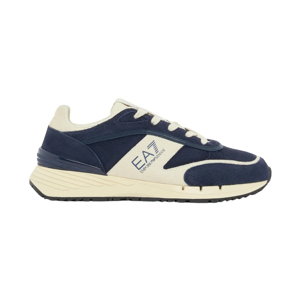 Armani OTG Black and White Velo suede sneakers Blue (7X000861_AF27960_MB798)