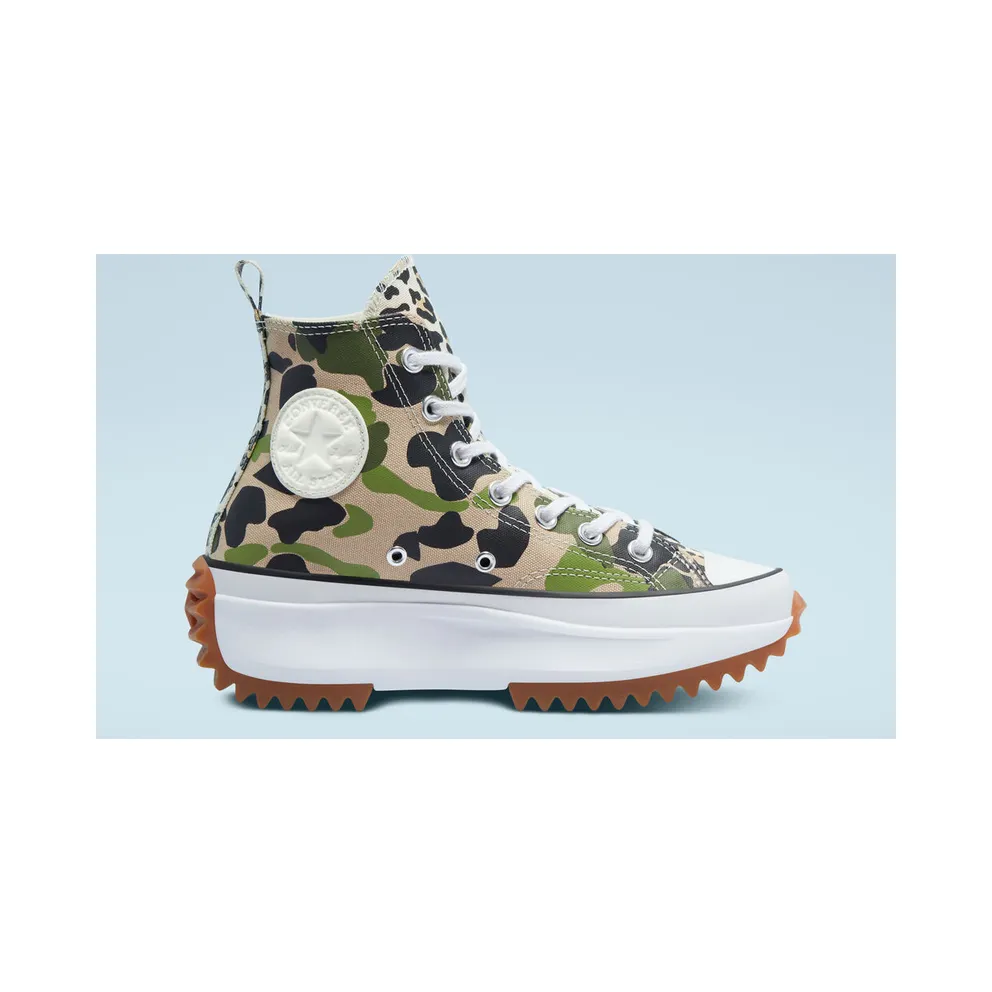 Converse Archive Print Run Star Hike High Top Candied Ginger/piquant Green “Camo” (170913C)