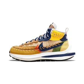 Nike x sacai Jean Paul Gaultier Vaporwaffle “Sesame / White / Blue Void” (DH9186-200)