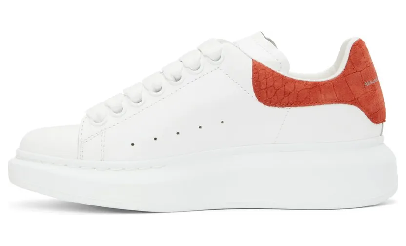 Alexander McQueen White & Red Snake Oversized Sneakers (650788 WHZ4K) (3)