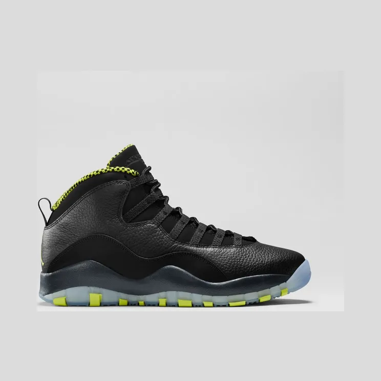 Air Jordan 10 Retro “Black / Cool Grey / Anthracite / Venom Green” (310805-033)