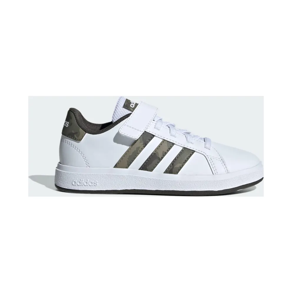 adidas Grand Court 2.0 Kids Schuh Cloud White / Olive Strata / Shadow Olive (IG1235)