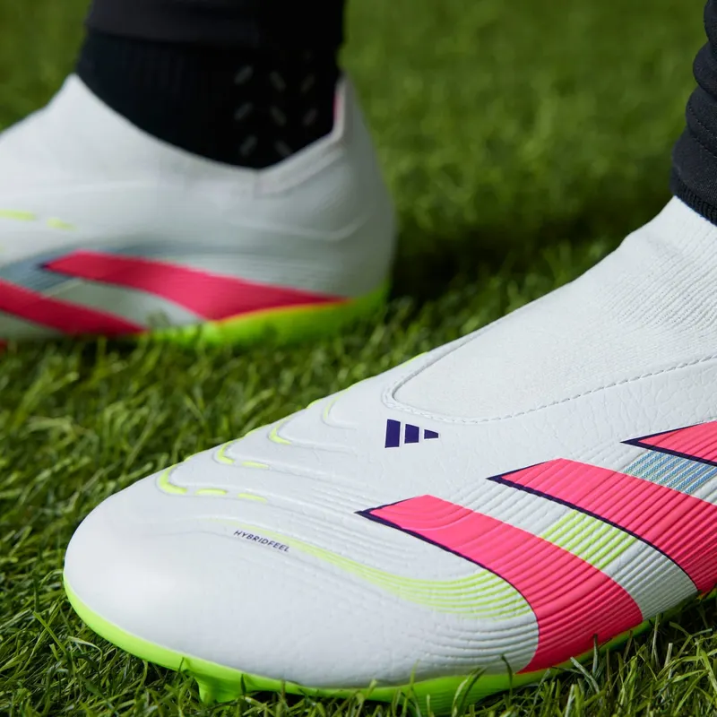 adidas Predator League Laceless FG/MG Cloud White Lucid Pink Lucid Lemon (ID3861)