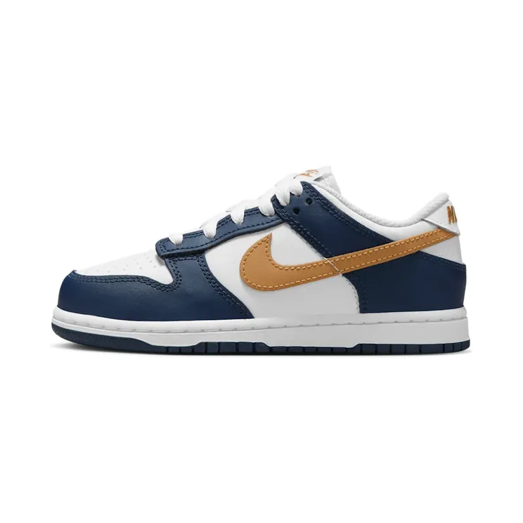 Nike Dunk Low “White / Midnight Navy / Wheat” (FB9108-111)