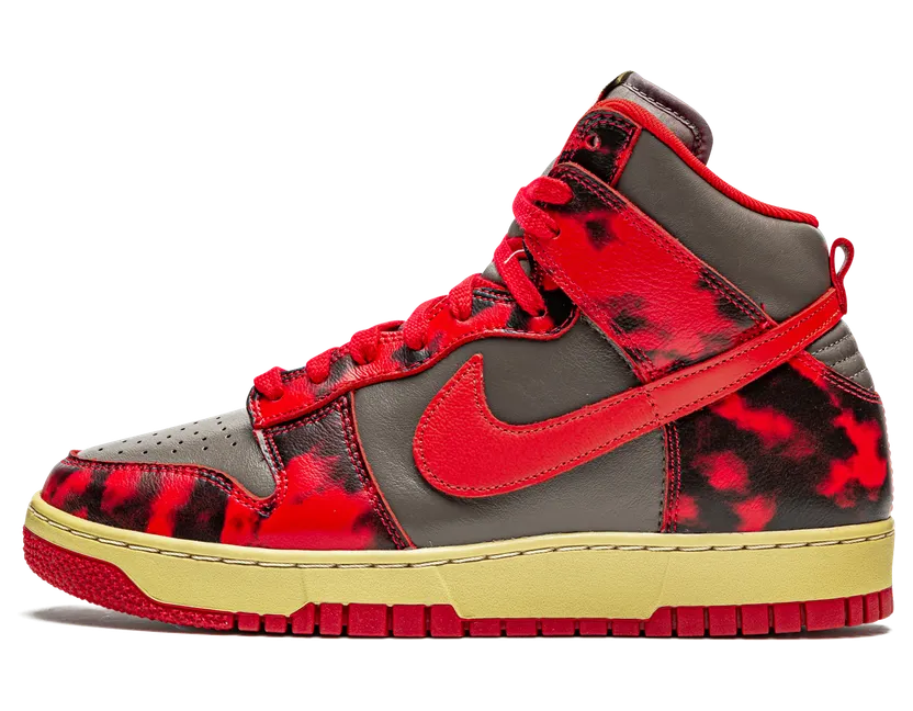 Nike Dunk High 1985 Acid Wash Red – “University Red / Chile Red” (DD9404-600)