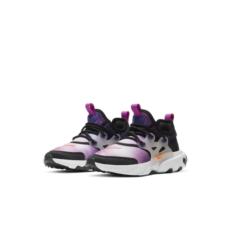 Nike React Presto Galaxy (PS) Black/Court Purple-Blue Fury-Total Orange (CW3074-002)