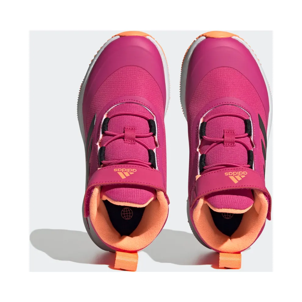 Adidas Fortarun All Terrain Cloudfoam Sport Running Elastic Lace and Top Strap Team Real Magenta / Core Black / Beam Orange (GZ1807)