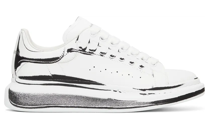 Alexander McQueen White Graphic Printed Sneakers (662642WIA4Q)