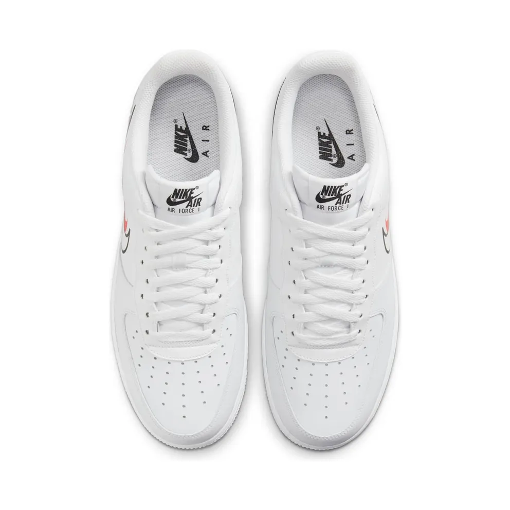Nike Air Force 1 Low Multi Swoosh White Team Orange (2021) (DM9096-100)