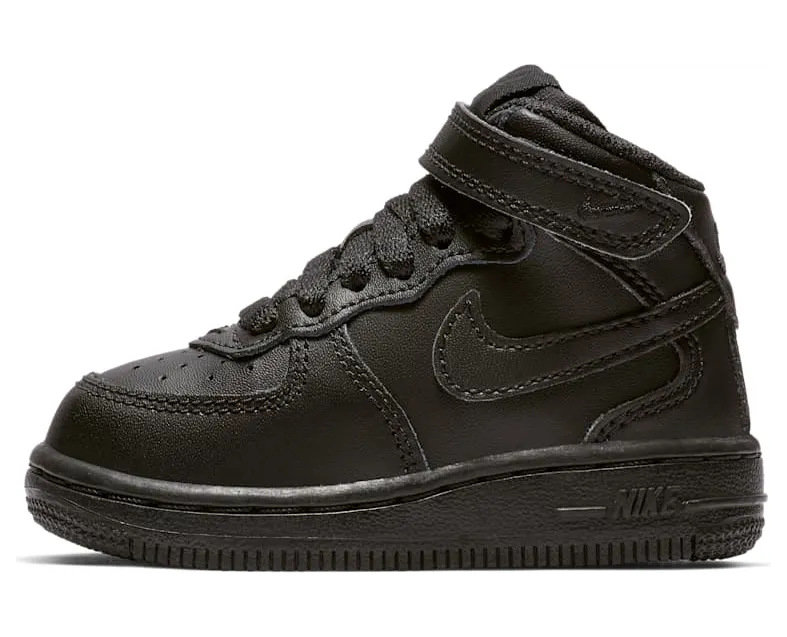 Nike Air Force 1 Mid Black Black (TD) “Black” (314197-004)