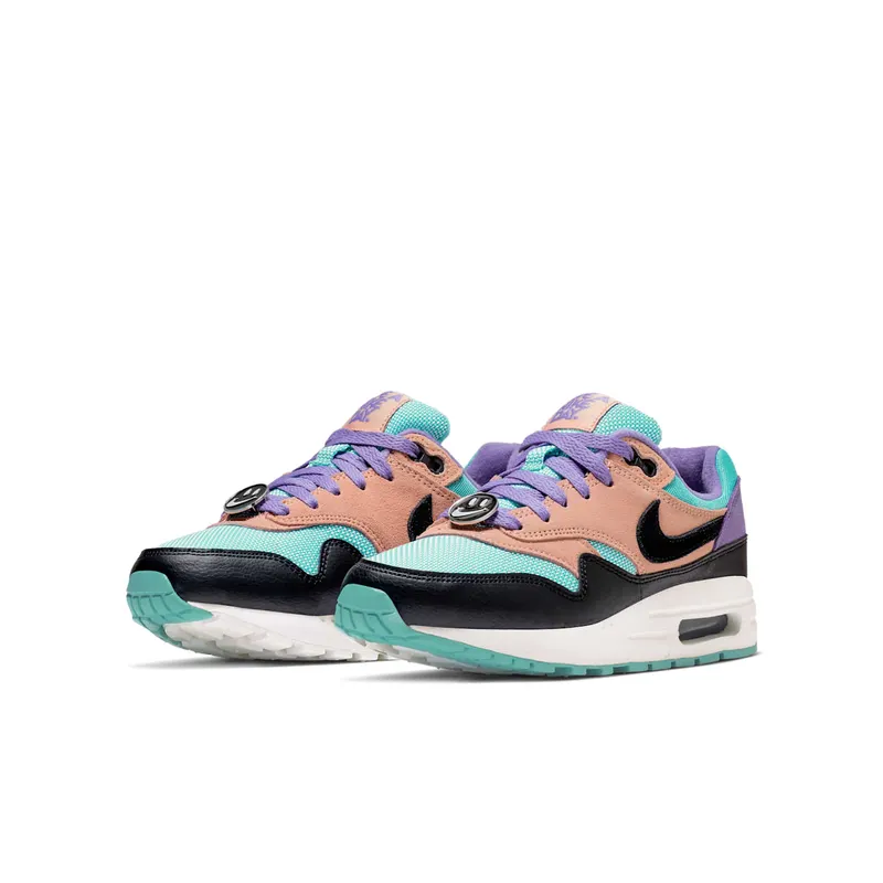Nike Air Max 1 Have a Day (GS) Black/White-Space Purple-Bleached Coral (AT8131-001)