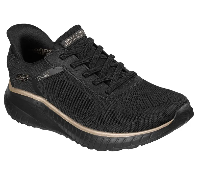 Skechers Slip-ins: BOBS Sport Squad Chaos Sneaker Black/Roos Gold